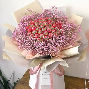 爱的秘密- 52颗真知棒，粉色满天星