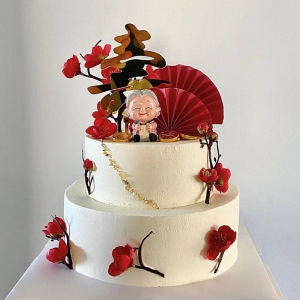 双层网红祝寿蛋糕-订蛋糕生日蛋糕预定同城蛋糕店配送